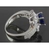 Bague de fiançailles en argent avec rubis bleu Bliss pour femmes Luxe