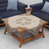 Nappe en velours design inspiré de l'élégance perse crème
