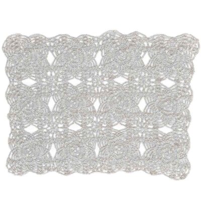 Nappe au Crochet Tricotée à la Main Modèle Lotus