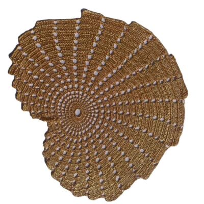 Nappe au Crochet Tricotée à la Main Modèle Escargot