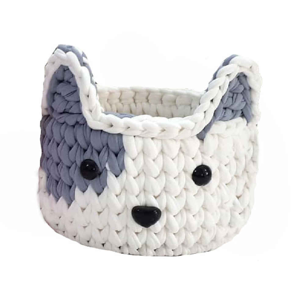 Panier de rangement en crochet modèle Dog