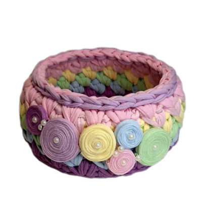 Panier de rangement en crochet modèle Rangarang