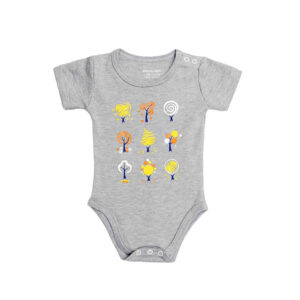 Body bébé à épaules à pression grises