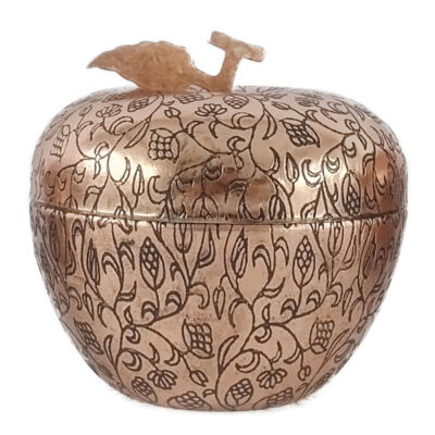 Sucrier persan artisanal en cuivre gravé Pomme