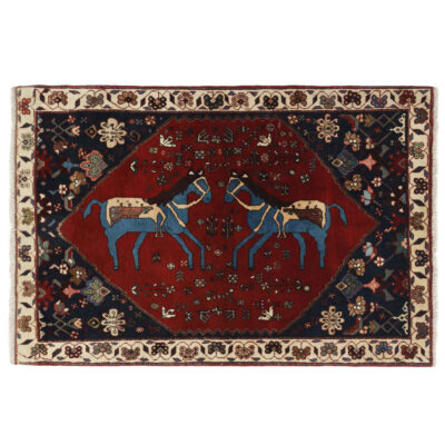 Tapis en laine persan noué à la main modèle Cheval