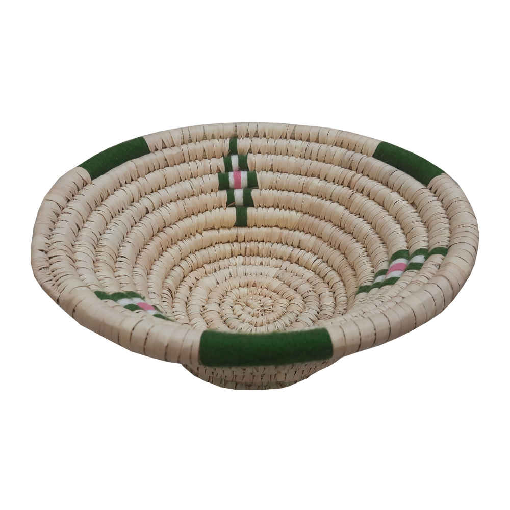 Panier en feuille de palmier tissé à la main persan modèle Luma