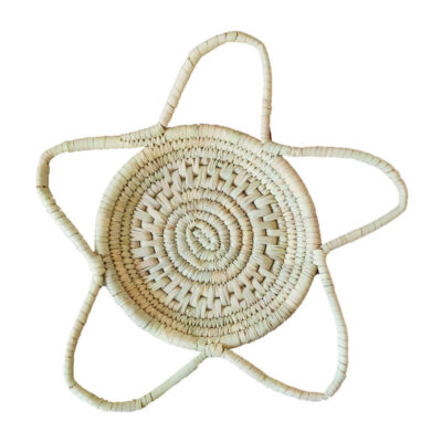 Panier en feuille de palmier tissé à la main persan modèle Star