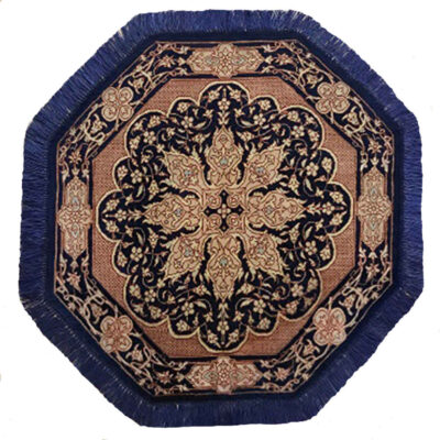 Nappe en Soie Nouée à la Main Thème Tapis Persan