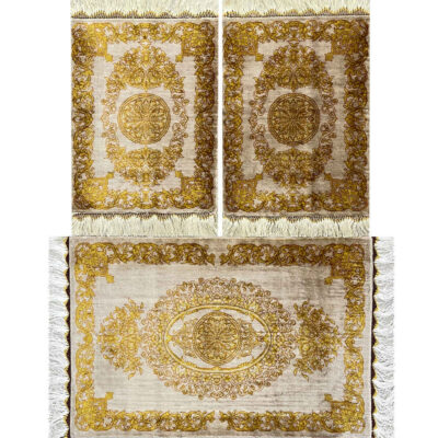 Nappe en Soie Nouée à la Main Thème Tapis Persan Modèle Versace