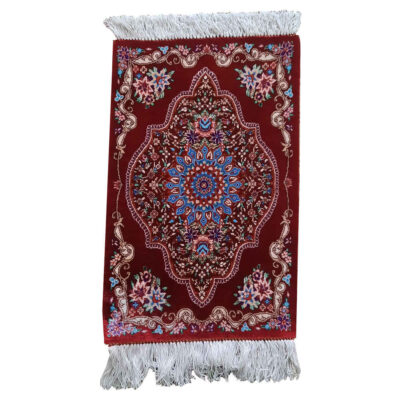 Nappe en Soie Nouée à la Main Thème Tapis Persan Fleurie