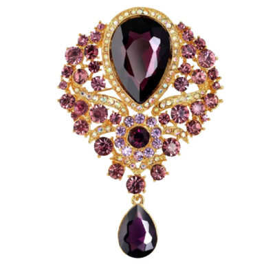 Broche en Métal Strass Modèle Javaher