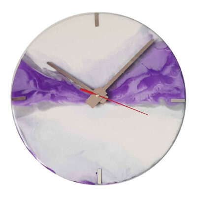 Horloge Murale en Résine Artisanale – Style Abstrait Hoora