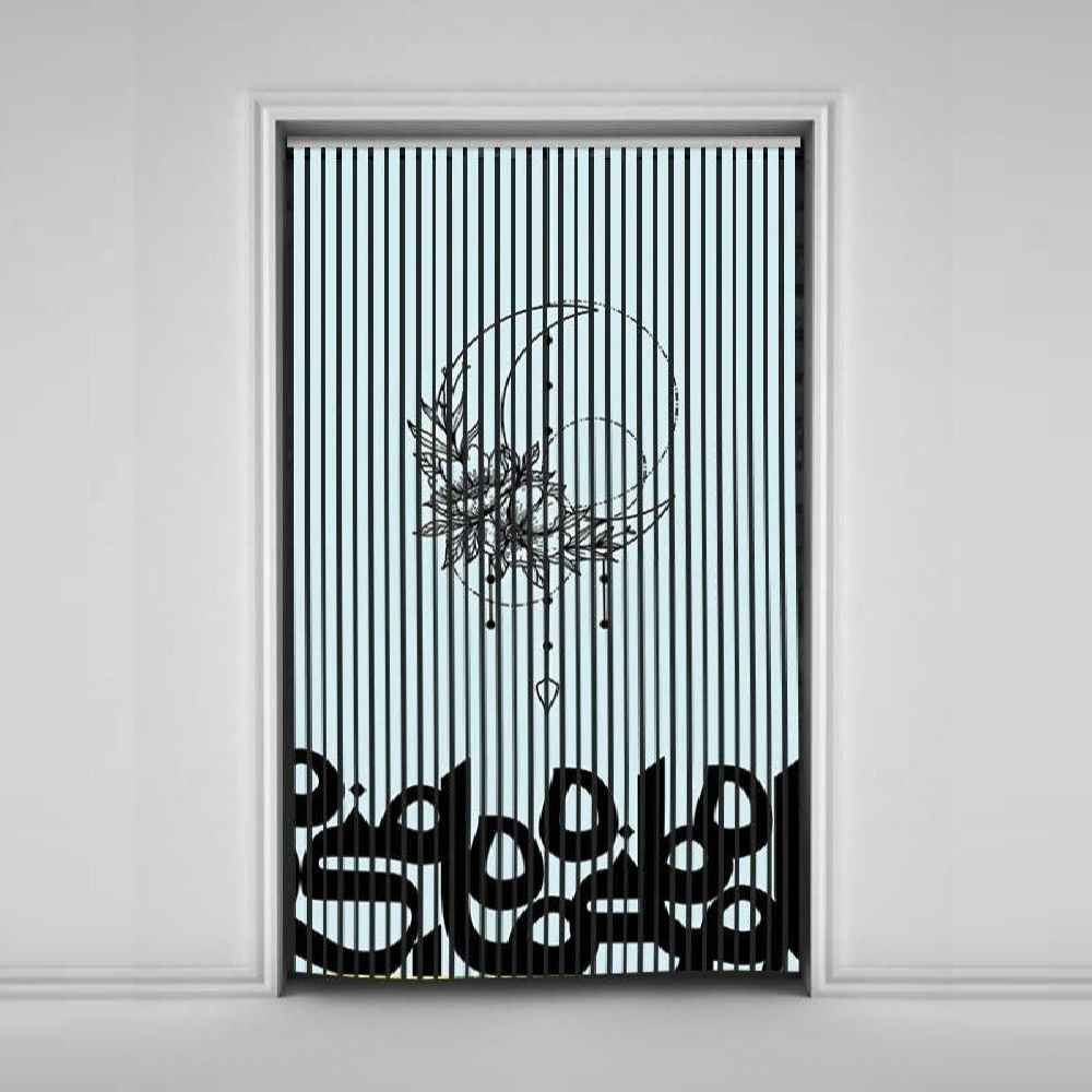 Persian Velvet Vertical Blind Curtain – Abstract Maah Print