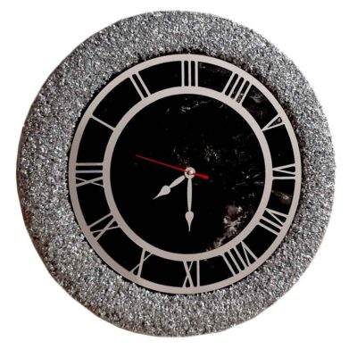 Horloge Murale en Résine Artisanale – Style Abstrait Shab