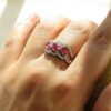Bague de fiançailles en argent avec rubis rouge Bliss pour femmes Kiana Golnaz