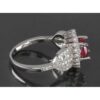 Bague de fiançailles en argent avec rubis rouge Bliss pour femmes Kiana Khatoon