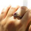 Bague de fiançailles en argent avec rubis rouge Bliss pour femmes Kiana Nastaran