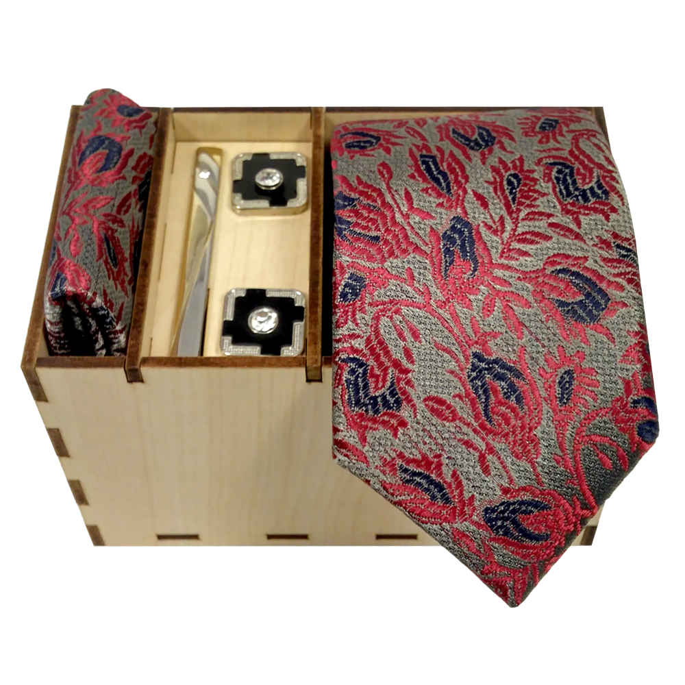 Ensemble Cravate, Pochette & Boutons de Manchette pour Homme - Alma de Luxe