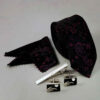 Ensemble Cravate, Pochette & Boutons de Manchette pour Homme - Zhina de Luxe