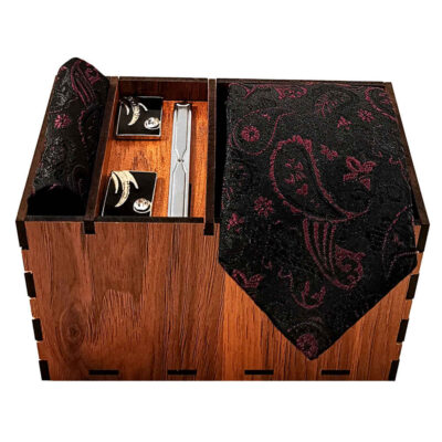 Ensemble Cravate, Pochette & Boutons de Manchette pour Homme – Zhina de Luxe