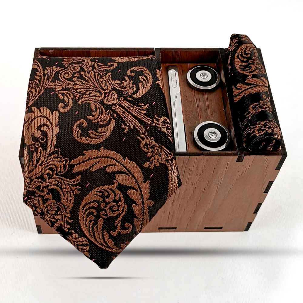 Ensemble Cravate, Pochette & Boutons de Manchette pour Homme - Dora de Luxe