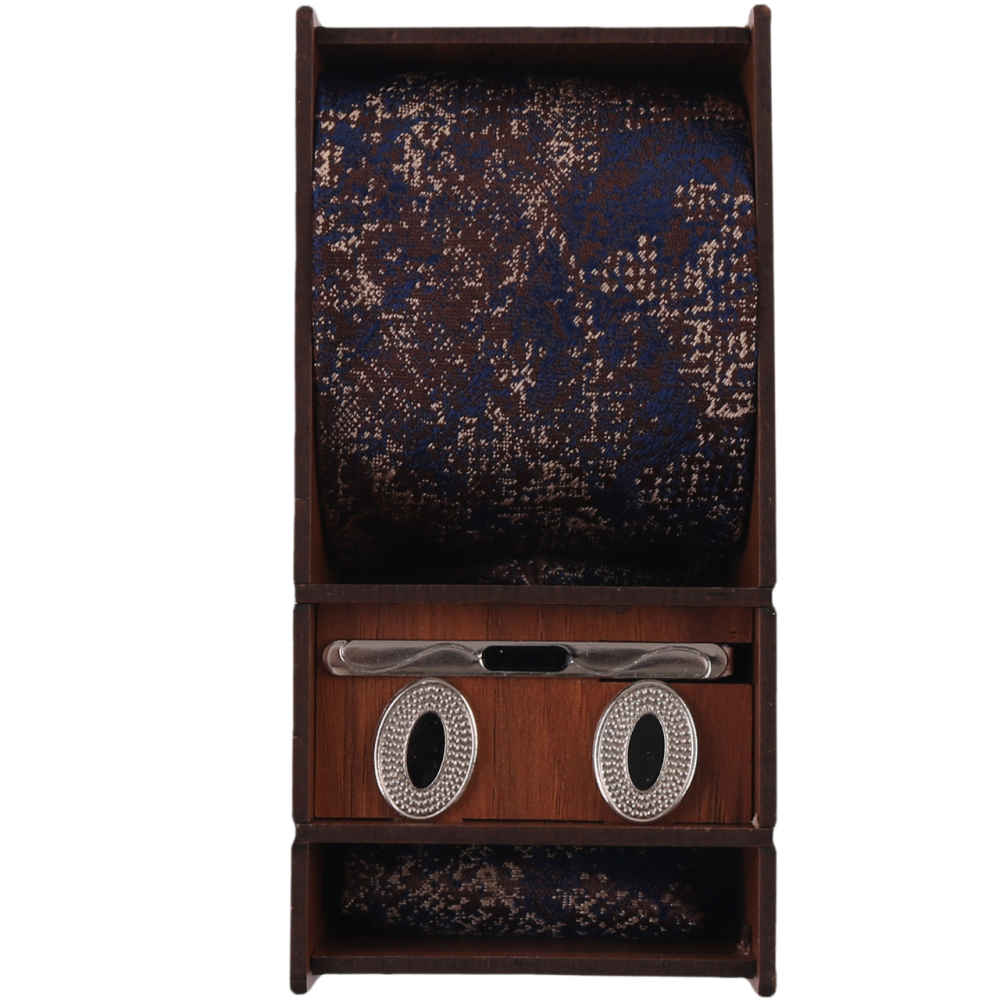 Ensemble Cravate, Pochette & Boutons de Manchette pour Homme - Dorna de Luxe