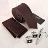 Ensemble Cravate, Pochette & Boutons de Manchette pour Homme - Rana de Luxe