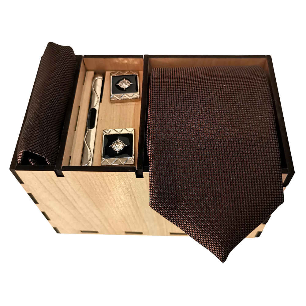 Ensemble Cravate, Pochette & Boutons de Manchette pour Homme - Rana de Luxe