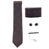 Ensemble Cravate, Pochette & Boutons de Manchette pour Homme - Rayan de Luxe