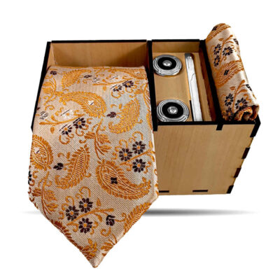 Ensemble Cravate, Pochette & Boutons de Manchette pour Homme – Saman de Luxe