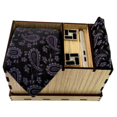 Ensemble Cravate, Pochette & Boutons de Manchette pour Homme – Tradition de Luxe