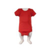 Body bébé à manches courtes de couleur unie