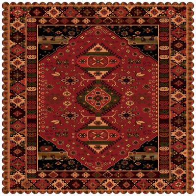 Nappe en Velours au Design Inspiré de l’Élégance Perse Farsh