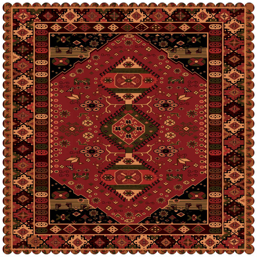 Nappe en Velours au Design Inspiré de l’Élégance Perse Farsh