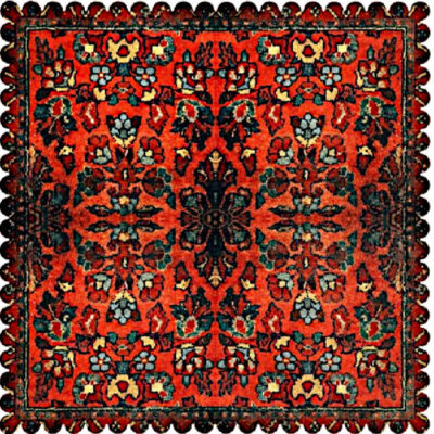 Nappe en Velours au Design Inspiré de l’Élégance Perse Gelim