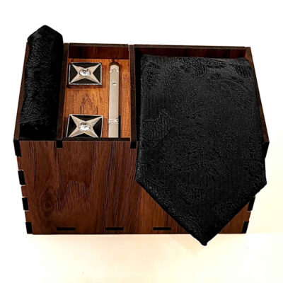 Ensemble Cravate, Pochette & Boutons de Manchette pour Homme – Vania de Luxe