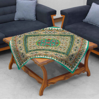 Nappe en velours design inspiré de l’élégance perse turquoise
