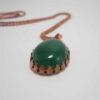Collier en cuivre pour femmes, style classique avec agate
