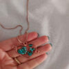 Collier en cuivre pour femmes, artistique Cœur