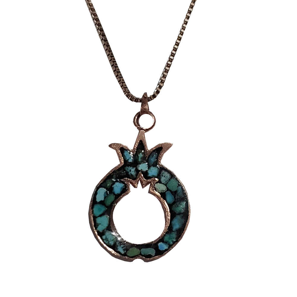 Collier en cuivre pour femmes, artistique Grenade