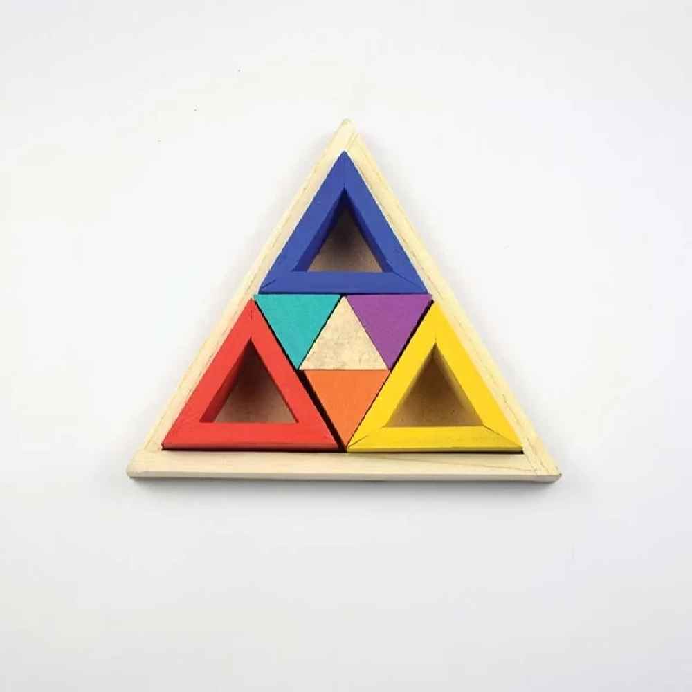 Puzzle Cerveau en Bois Triangle Équilatéral – Jouet de développement des compétences