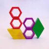 Puzzle Cerveau en Bois Hexagonal – Jouet géométrique stimulant
