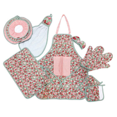 Ensemble de Tablier de Cuisine Floral 12 Pièces Modèle Karchi