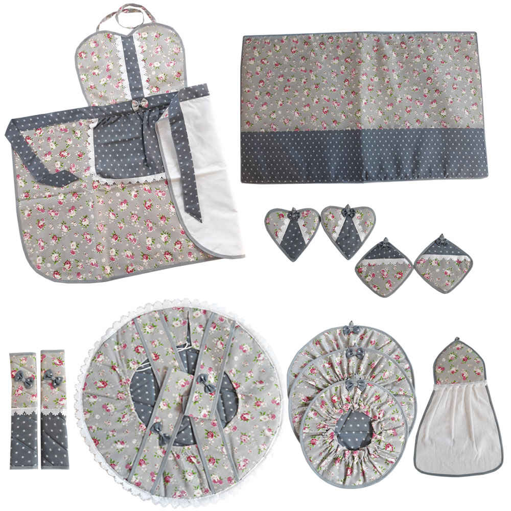 Ensemble de Tablier de Cuisine Floral 13 Pièces Modèle Shokoofa