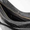 Sac à Main Hobo en Cuir Véritable Noir - Modèle Mante