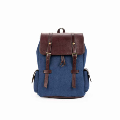 Sac à Dos en Toile Bleue pour Femme – Modèle Leila