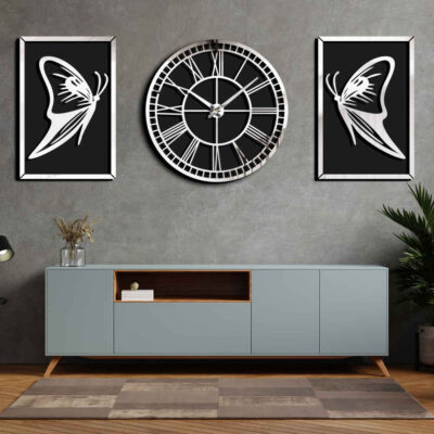 Ensemble moderne d’horloges murales en 3 pièces Carolyn