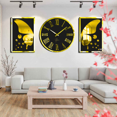 Ensemble moderne d’horloges murales en 3 pièces Sama