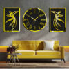 Ensemble moderne d'horloges murales en 3 pièces Cheval