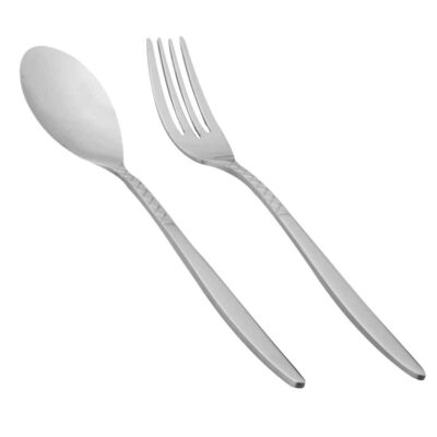 Ensemble de Couverts Cuillères et Fourchettes de 12 Lavables au Lave-Vaisselle